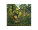 The Fight Between a Tiger and Buffalo, c.1908 Lámina por Henri Rousseau