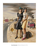Oil Field Girls, c.1940 Affiches par Jerry Bywaters