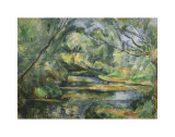 Le ruisseau Posters par Paul Cézanne