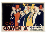Craven A Cigarettes Giclee Print by Achille Luciano Mauzan