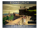 Edinburgh by the East Coast Route Reproduction procédé giclée