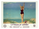 Lytham St. Annes for Sea Breezes and Sunshine Giclee Print by W. Smithson Broadhead