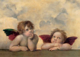 Sistine Madonna, c.1513-1514 (detail) Pósters por Raphael
