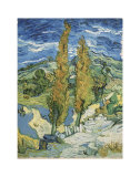 The Poplars at Saint-Remy, c.1889 Art by Vincent van Gogh