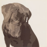 Labrador chocolat Posters par Emily Burrowes