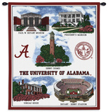 Universidade de Alabama TAPETE DE PAREDE