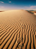 Bootprints on a Sand Dune, White Sands National Monument, New Mexico Photographic Print by Mark Newman