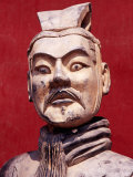 Replica Terracotta Warrior Outside Drum Tower, Beijing, China Photographic Print by Krzysztof Dydynski