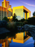 City Skyline from Pioneer Plaza, Dallas, Texas Photographic Print by Richard Cummins
