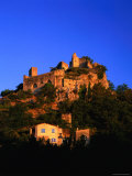 Entrechaux, Castle Ruins with Houses Below, Vaucluse, Provence-Alpes-Cote d'Azur, France Photographic Print by David Tomlinson