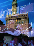 Palazzo Vecchio Reflected in Shop Window, Florence, Tuscany, Italy Photographic Print by John Elk III