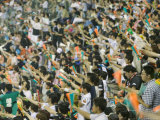 Baseball Fans at the Kobe Blue Wave's Yahoo Stadium, Kobe, Kinki, Japan Photographic Print by Brent Winebrenner Baseball Fans at the Kobe Blue Wave's Yahoo Stadium, Kobe, Kinki, Japan Photographic Print by Brent Winebrenner