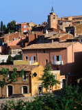 Village in Luberon Region, Roussillon, Provence-Alpes-Cote d'Azur, France Photographic Print by Glenn Van Der Knijff