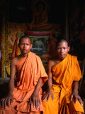 Two Novice Monks from Phnom Penh, Cambodia Photographic Print by John Banagan