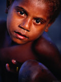 Young Boy from Tapau Kastom Village, Tanna Island, Tafea, Vanuatu Photographic Print by Richard I'Anson