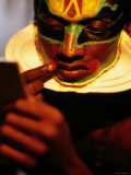 Kathakali Dancer Applying Make-Up, Kochi, Kerala, India Photographic Print by Greg Elms
