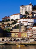 Douro River, Ribeira Area and Cathedral, Porto, Douro, Portugal Photographic Print by Brent Winebrenner