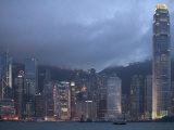 Victoria Harbor and the Skyline from Kowloon, Hong Kong, China Photographic Print by Brent Winebrenner