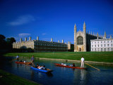 King's College Chapel and Punts on River, Cambridge, Cambridgeshire, England Photographic Print by David Tomlinson