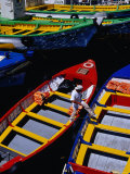 Colourful Boat in Harbour, Valparaiso, Chile Photographic Print by Richard I'Anson