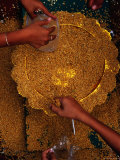 People Collecting Rice Seed from Plate During the Royal Ploughing Ceremony, Phnom Penh, Cambodia Photographie par Richard I'Anson