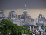 Storm Arriving on the Bund, Shanghai, China Photographic Print by Brent Winebrenner