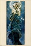 A Lua Poster por Alphonse Mucha