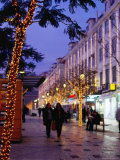 Praca de Dom Pedro Iv at Christmas, Lisbon, Portugal Photographic Print by Brent Winebrenner