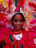 Young Girl from Folk Dance Group Preparing for Parade during Feria de la Chinita, Zulia, Venezuela Photographic Print by Krzysztof Dydynski