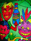 Mural in Jungle Bar, Cabo San Lucas, Baja California Sur, Mexico Photographie par Richard Cummins