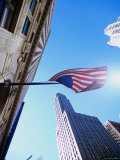 The Wrigley Building and American Flag, Chicago, Illinois Photographic Print by Ray Laskowitz