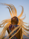 Intore Dancer Flicking His Hair, Rwanda Fotografie-Druck von Ariadne Van Zandbergen