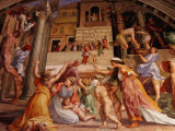 Detail from Painting Within Stamze di Raffaello, Vatican Museums, Rome, Lazio, Italy Photographie par Glenn Beanland