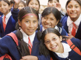 School Kids on Field Trip to Museums on Calle Jaen, La Paz, Bolivia Fotografie-Druck von Brent Winebrenner