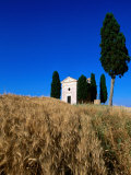 Vitaleta Chapel, So of Pienza, Val d'Orcia, Tuscany, Italy Lámina fotográfica por John Elk III