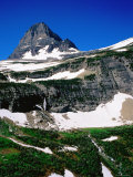 Mid-Summer Snow on Mountain, Glacier National Park, Montana Photographie par Holger Leue
