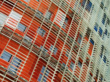 Facade Detail of the Torre Agbar, Barcelona, Catalonia, Spain Photographic Print by Krzysztof Dydynski