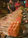Skewered Prawns at Hawkers Stand in Chinatown, Kuala Lumpur, Wilayah Persekutuan, Malaysia Photographic Print by Greg Elms