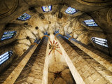 Vault Detail of the Esglesia de Santa Maria del Mar, Barcelona, Catalonia, Spain Photographic Print by Krzysztof Dydynski