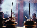 Incense Offerings at Phuc Hai Tu Pagoda in Ho Chi Minh, Ho Chi Minh City,  Vietnam Photographic Print by Alain Evrard