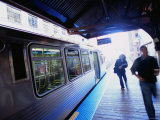 Riding the Brown Line el in the Loop, Chicago, Illinois Photographic Print by Ray Laskowitz