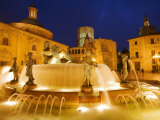 Turia Fountain, Plaza del la Virgen, Centro Historico, Valencia, Spain Photographic Print by Greg Elms
