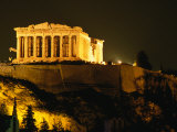 Acropolis at Night Seen from Filopappou Hill, Athens, Attica, Greece Photographic Print by Anders Blomqvist