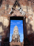 The Entranceway to the Ruins of Wat Ratburana in the Ayuthaya Historical Park, Thailand Photographic Print by Glenn Beanland