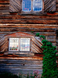Gable of Old Wooden Chalet in Fryksas, Orsa, Dalarna, Sweden Photographic Print by Anders Blomqvist
