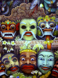 Traditional Painting at Museum Puri Lukisan, Bali, Indonesia Fotografie-Druck von Stephane Victor