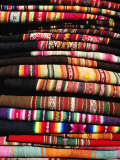 Stack of Woven Cloth, La Paz, Bolivia Photographie par Richard I'Anson