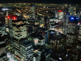 City Buildings at Night from Above, Melbourne, Victoria, Australia Photographic Print by Michael Coyne