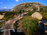 Hikers on Trail to Kjeragbolten Above Kysefjord, Lysefjord, Rogaland, Norway Photographic Print by Anders Blomqvist