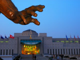 Hand of Statue in Front of War Memorial at Dusk, Seoul, Seoul, South Korea Photographic Print by Anthony Plummer
